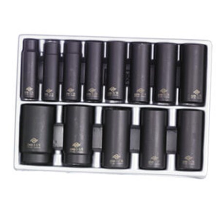 Eat-In Sunex .5 Drive Fractional 6 Point Deep Impact Socket Set- 13 Pc EA144660